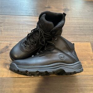 Men’s all black, Timberland Waterproofed work boots in size 12. Never worn!